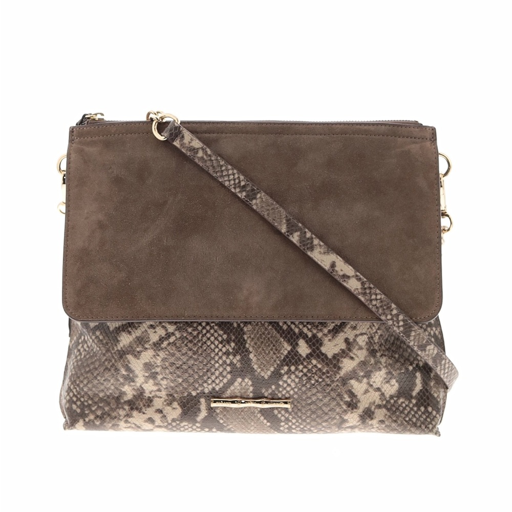 Elaine Turner Convertible leather,suede and snakeskin purse